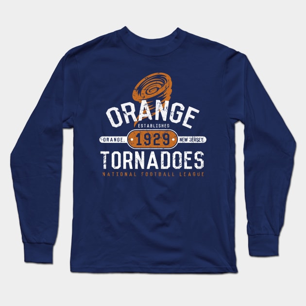 Orange Tornadoes Football Long Sleeve T-Shirt by MindsparkCreative